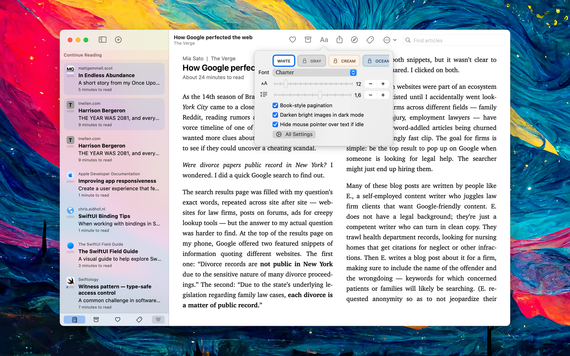Read articles like books – with Flyleaf