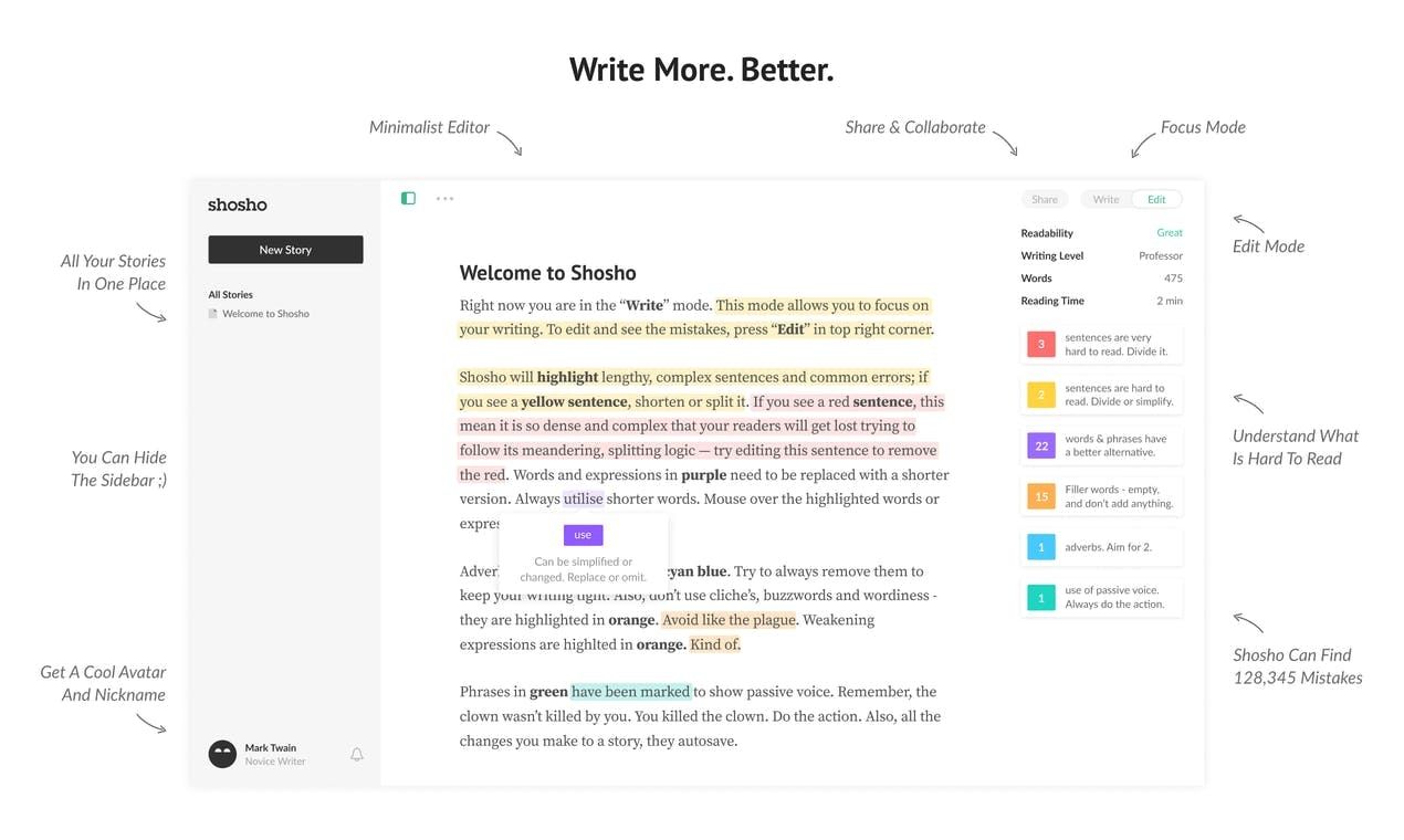 Design with your inner child in mind & a tool that focuses on cutting the clutter from your writing